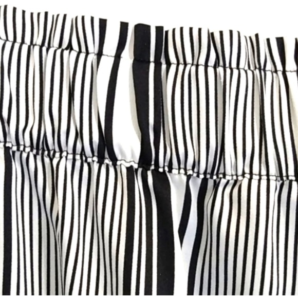 VICTORIA'S SECRET BLACK AND WHITE STRIPE SATIN LOUNGE PANTS  SIZE Medium - Picture 3 of 4